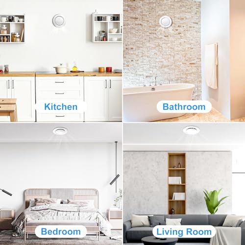 Hon&Guan 100mm Weiß Tellerventil, ABS Verstellbares Einstellbare Entlüftungsabdeckung an Decke oder Wand, Runde Lüftungsgitter für Abluftventilator, Rohrventilator, Schlafzimmer, Badezimmer, Büros