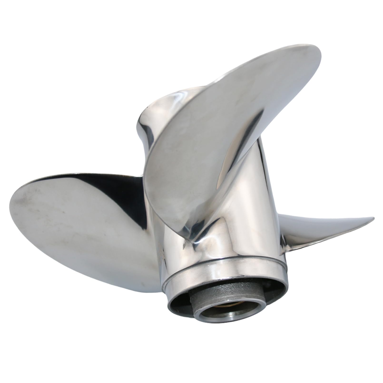 Elica fuoribordo in acciaio inox, 10 Spline Dente Match per motori fuoribordo Yamaha 20-30HP, RH, 3 lame