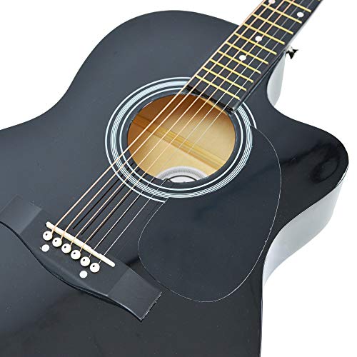 3rd Avenue 4/4 formaat cutaway akoestische gitaarpakket voor beginners, tas, plectrums en reservesnaren - zwart - Image 4