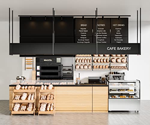 Image of KoolMore 14 Cu.Ft. Dry Bakery Display Case with Adjustable Glass Shelves, LED Lighting, and Front Curved Protection, Non-Refrigerated for Pastry, Coffee Shop, Restaurant, Store Use (BDC-13C), Silver