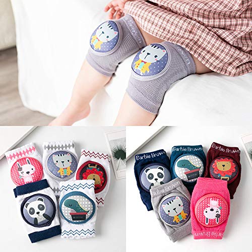 7 Pairs Kneepads Baby Crawling Anti-Slip Adjustable Unisex Knee Pads Soft Protector with elastic sponge and Leg Warmer for Toddlers, Infants, Boys, Girls, Kids 7 Pcs