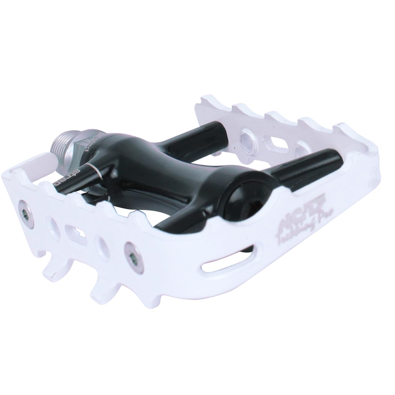 NC-17 Trekking pro pedals pro Aluminium Trekking Pedal/Mountain Bike Pedal/Bicycle MTB Pedal/with Reflectors/Ball bearing and Cr-Mo Axle/Weight: 251 g per Pair Multi-Coloured black/white