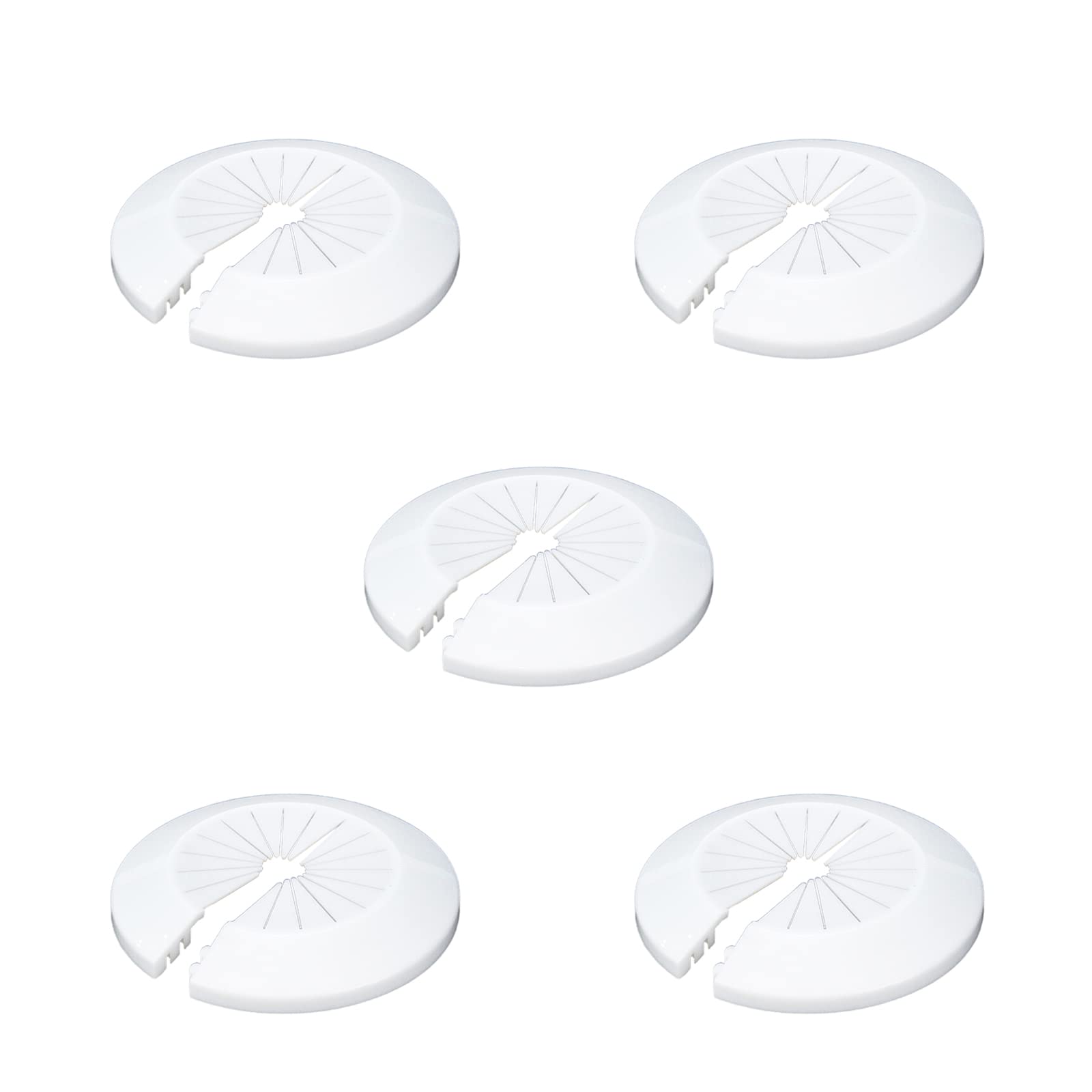 Tsnamay Pipe Cover Decoration For 0.79" to 1.57"(20-40mm) PP Radiator Escutcheon Water Pipe Drain Line Cover,White 5pcs