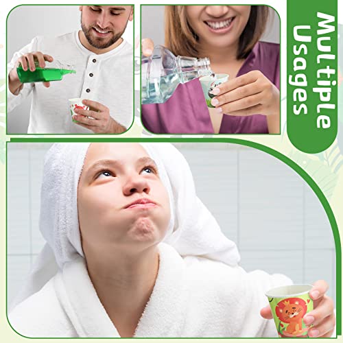 Skyley 600 Pack 3 Oz Small Paper Cups Disposable Animal Bathroom Cups Mini Kids Mouthwash Cups Cold Beverage Drinking Cup For Water Coolers Party Home And Office (Animals Style) #TOP2