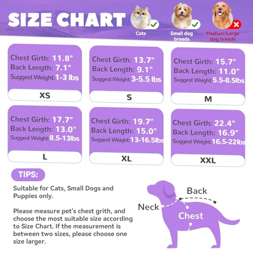 Image of Small Fleece Dog Sweater with Leash Ring Soft Warm Fall Winter Dog Clothes Cute Cat Apparel Puppy Sweaters Classic Pullover Doggy Sweatshirts Chihuahua Costumes Cat Outfits(Purple,XS)