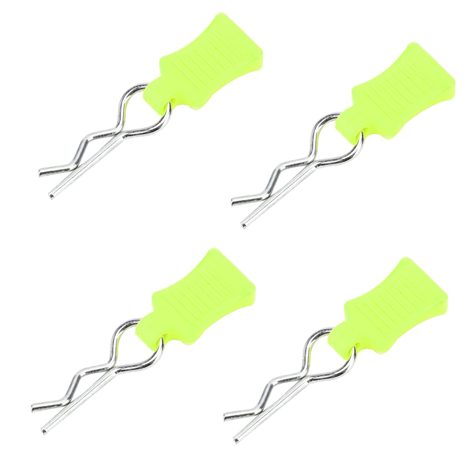 Yctze Universal Body Shell Clip Pin Fixing Bracket Set for 1/8 1/10 /12 RC Cars, Durable RC Car Body Shell Pins with Clips, Perfect for Enthusiasts (Yellow Green)