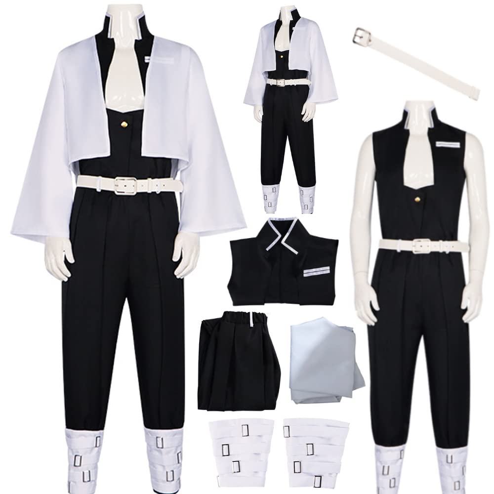 Sanemi Cosplay,Sanemi Shinazugawa Cosplay Costume Kimono Outfit With Wig Full Set Halloween Men