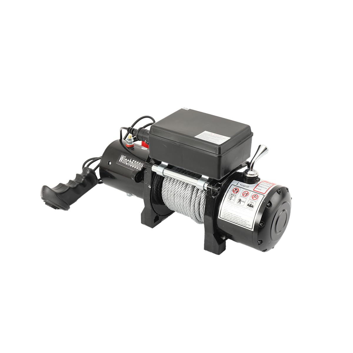 Elektrische Seilwinde 12V 6000 lbs / 2722 kg, mit Synthetikseil & Funkfernbedienung, Offroad Motorwinde Seilzug Elektrowinde, IP67 wasserdicht für LKW, SUV, ATV, UTV, Anhänger