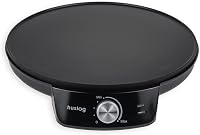 Huslog 29 cm-es Palacsintasütő 1200W Elektromos Krépesütő Teflonbevonattal 2