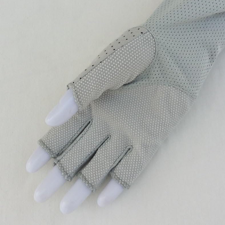 Women's half finger gloves, long electric vehicle sunscreen gloves