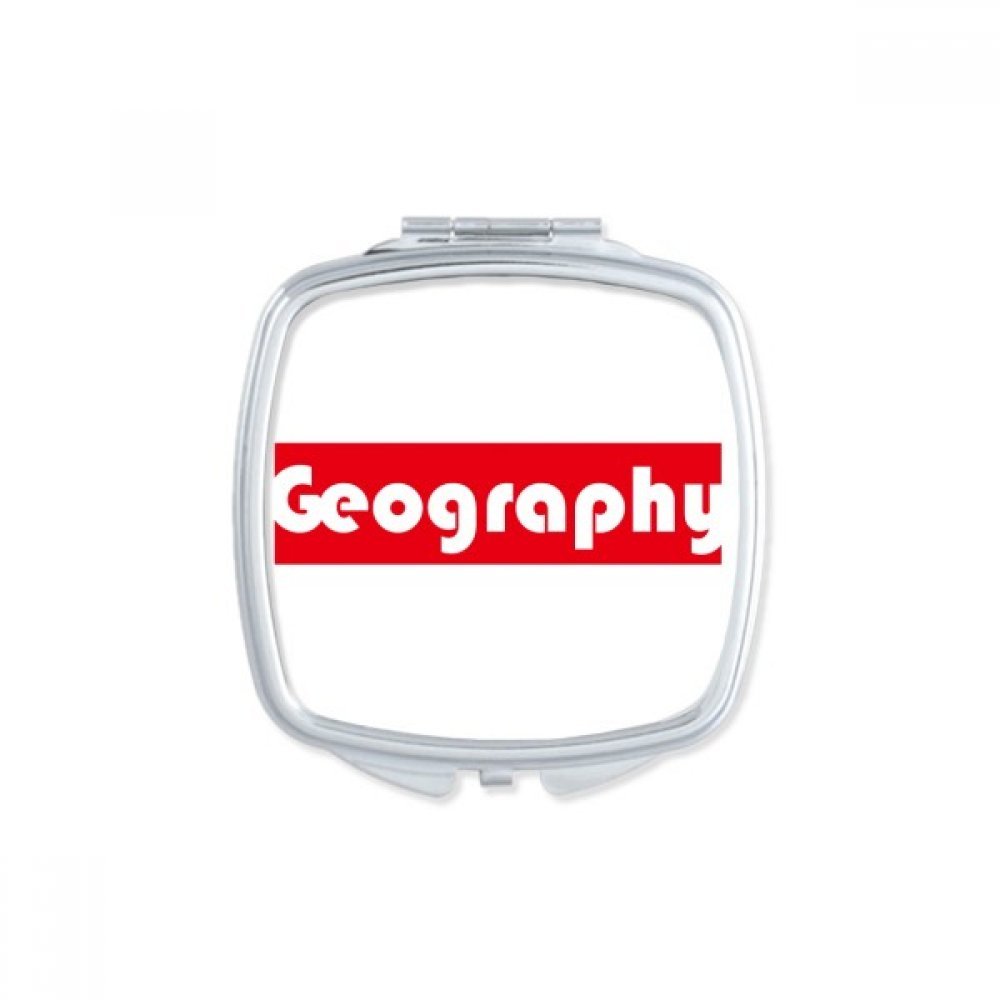 Miroir de poche géographie carré noir pour ne plus rater son maquillage en voyage
