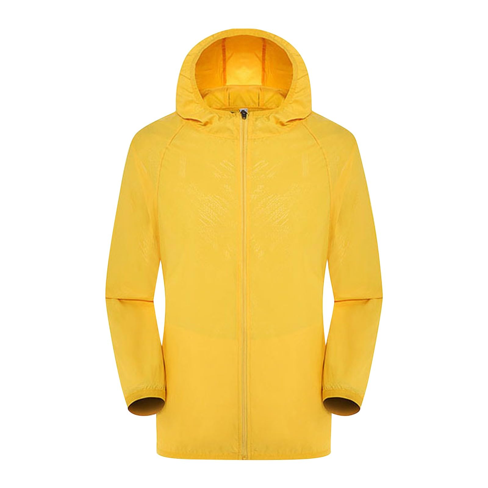 BUKKNYE Packable Rain Jacket Women Lightweight Waterproof Raincoat with Hood Cycling Bike Jacket Windbreaker A-Yellow