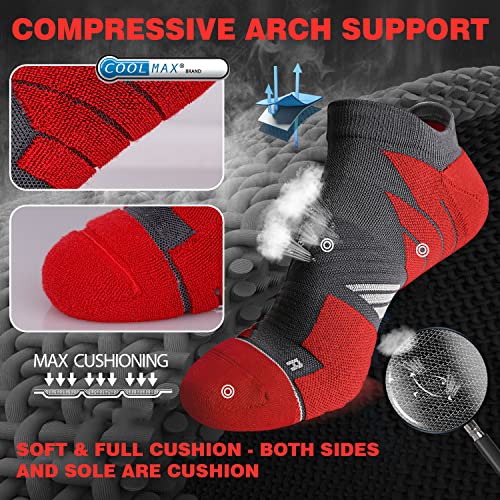 Image of Hylaea No Show Running Athletic Anti-Blister Wicking Coolmax Socks, Seamless Anti-odor