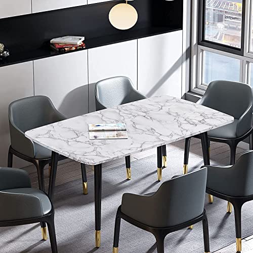 Image of Elton DIY Wall Paper /Wall Sticker Self Adhesive Highlighter Elegant Living Room Bed Room Decoration Interior Exterior Easily Removable Furniture Make Over White Marble (45x500cm, Set of 1)