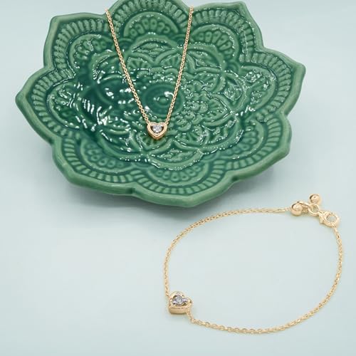 Timeless Love 1/10 CTTW Diamond Bolo Bracelet for Women, 14K Gold Vermeil Diamond Solitaire, Adjustable 6.75" Cable Chain2