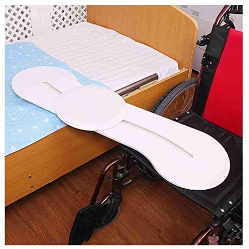 WEOBNAQ Rotatable Transfer Board for Wheelchair Users, Seat Transfer Aid for Elderly,Strong Slider Board to Move Disabled and Handicapped Users White 102cm