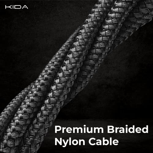 Image of KIDA Type C to iPhone MFI Certified 20W Fast charging Nylon Braided USB C Cable for iPhone 14,14 Pro,14 Pro Max, IPhone 13 Series,12,12 Pro,11,11 Pro Max iPhone 12 Mini, X, 8(1M, Black)