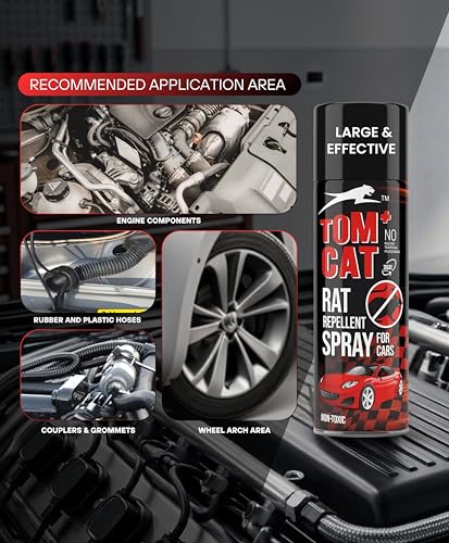Image of Shadow Securitronics TOM Cat Rat & Mouse Repellent for Car | Rodent Repellent for Car Engine| Highly Effective | Leak Free 100 ML |Pack of 2 - FORMULATION 3X