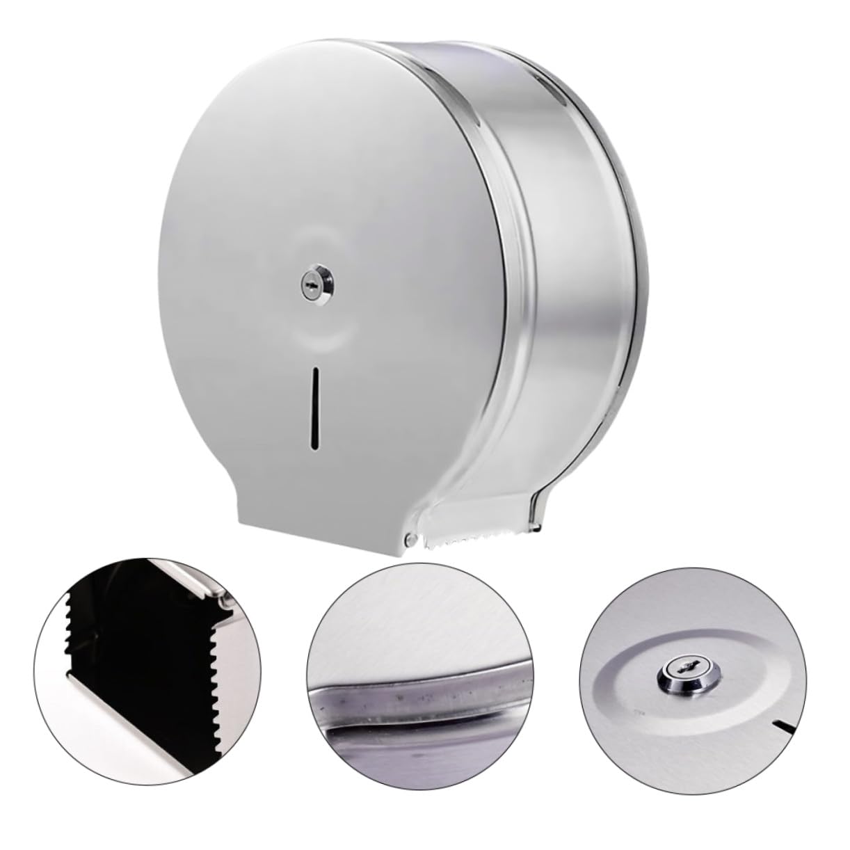 Porta Rotolo Carta da Cucina in Acciaio Inossidabile Argento, Porta Asciugatutto Moderno da Parete, Design Rotondo Unico per Decorazione Bagno e Interni