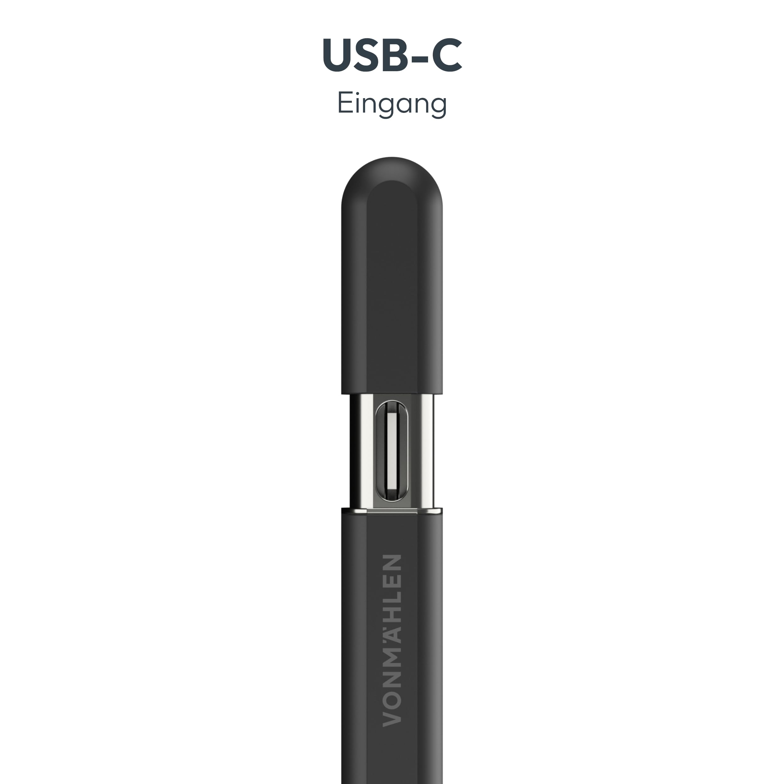 VONMÄHLEN Smart Pencil – Magnetischer Digitalstift mit 6 Std. Akkulaufzeit, Neigungssensitivität und Schnellladung - Black