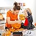 POKONBOY Halloween Pumpkin Carving Kit, 10 Pack Halloween Sculpting Tools with 6 Stencils 1 Pen 2 LED Candles for Jack-O-Lanterns Halloween Party Decorations (Storage Case Included)