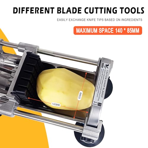 Botiliceer French Fry Cutter Stainless Steel Heavy Duty Manual Potato Slicer Commercial 1/4 Inch Blades Potato Cutter Blade (Accessory 1/4\" Blade)