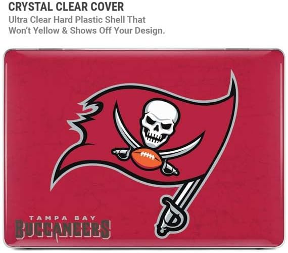 Skinit Laptop Case Plus Skin Compatible with MacBook Air 15in (2023) - Officially Licensed NFL Tampa Bay Buccaneers Distressed Design