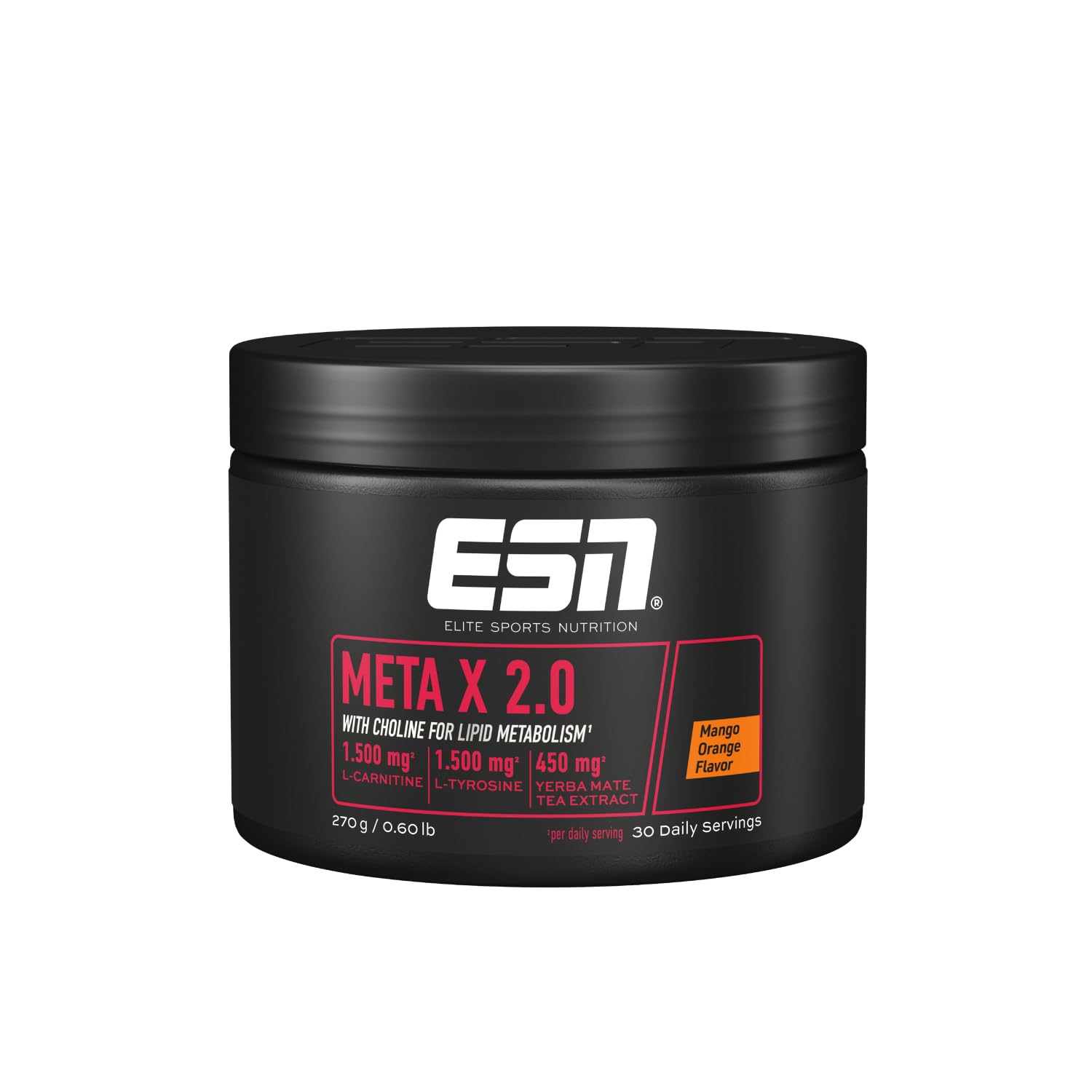ESN Meta X 2.0, 270 g, Mango Orange, mit Pflanzenextrakten, 30 Portionen