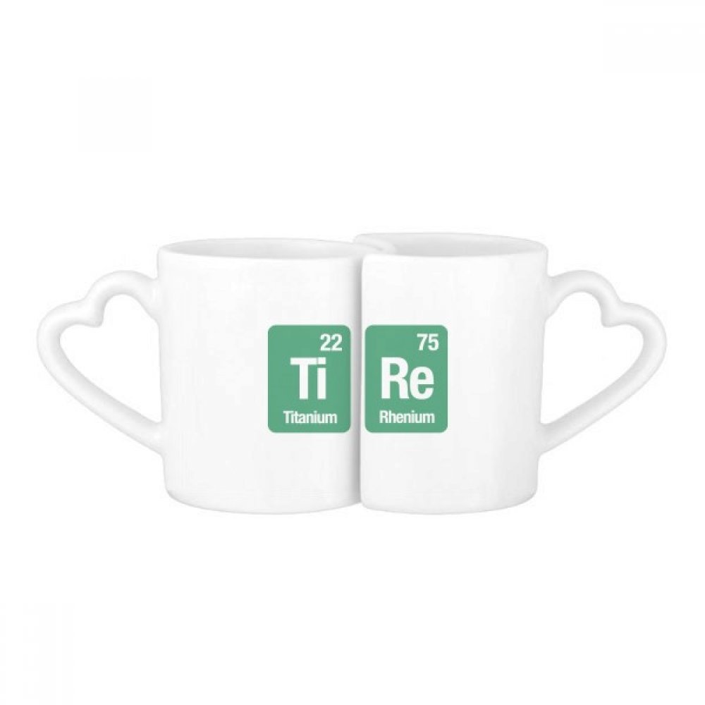 Cadeau Couple Mugs Science Elément Chimique Amour Céramique Blanche
