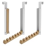 3Pcs Folding Door Coat Rack, Portable Retractable Travel-Friendly Laundry Room Hanging Rack, Versatile Easy Installation Retractable Clothes Drying Hanger for Living Room Bathroom Laundry Rooms