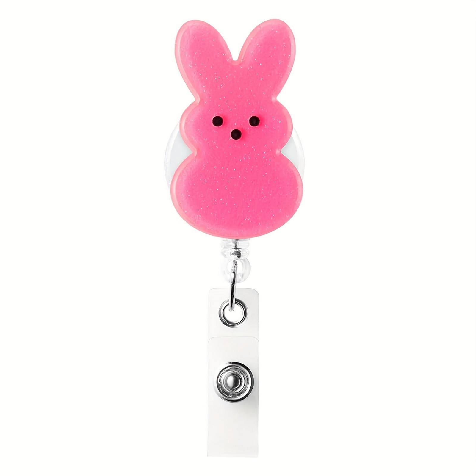 Click to get Easter Pink Bunny Badge Reel RetractableEaster Gl