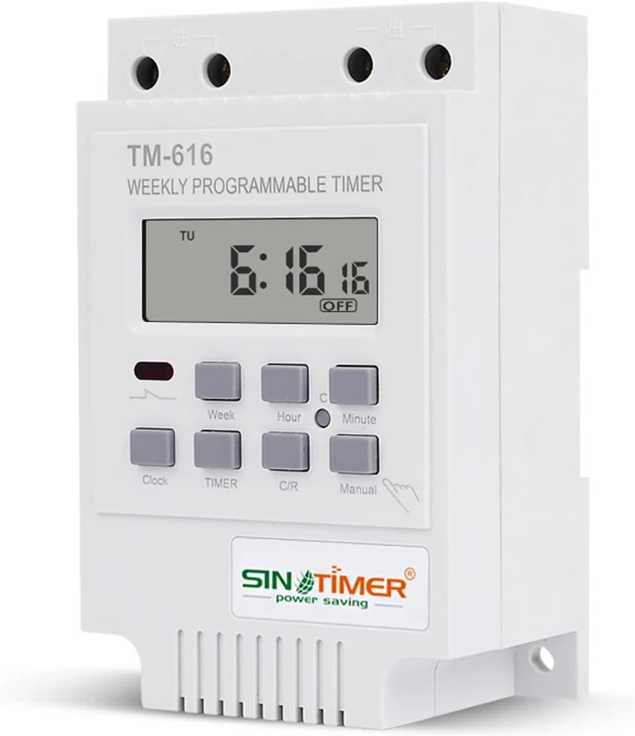 30AMP Control Load DC 12V Timer Switch 7 Days 17ON/Off Programmable 24hrs Digital Time Relay(White)