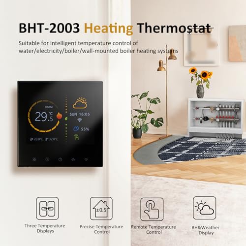 Thermostat intelligent sans fil programmable pour chauffage au sol à eau - 3