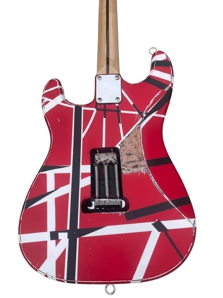 Chitarra elettrica a corpo solido, stile modificato a strisce personalizzate con tremolo bloccabile, 6 corde full size for hard rock (Guitarra Eléctrica)