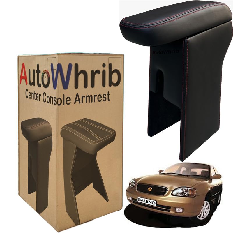 Image of Car Arm Rest For Baleno old Armrest with Storage Box & Soft Cushion Pad, Luxury Arm Rest, Black Colour