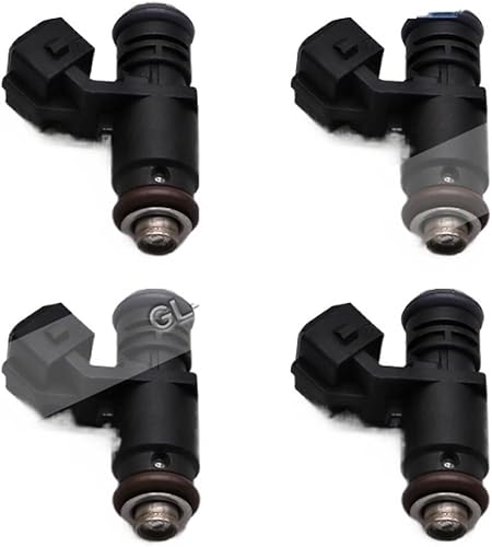 Juego de 4 inyectores de combustible 166007733R compatibles con Renault Sandero Stepway 2007 compatible con Renault Duster 2009AC