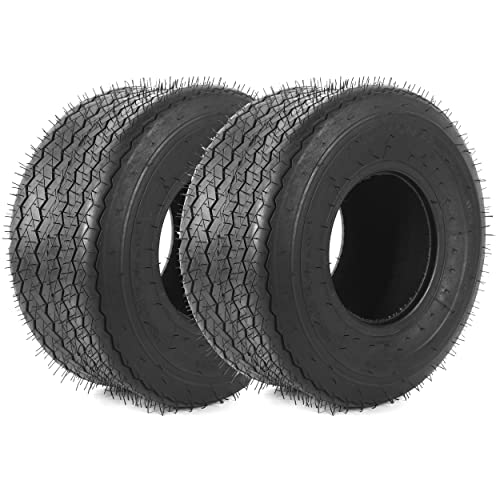 (2-Pack) 18x8.50-8 Tires - 4ply Durable Tubeless Tires for Golf Carts Traction Turf Saver Tread and Fit as Replacement Outdoor Power Equipment Mower Tires