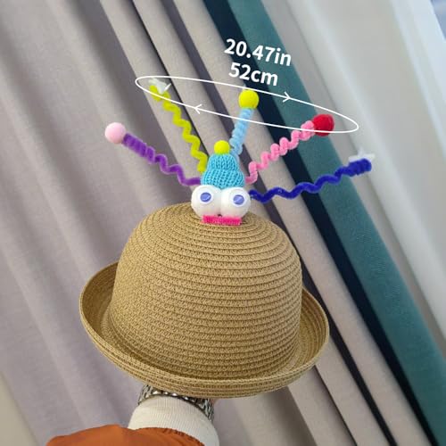 Funny Kids Straw Sun Hat for Summer Cosplay Party Panama Hat2