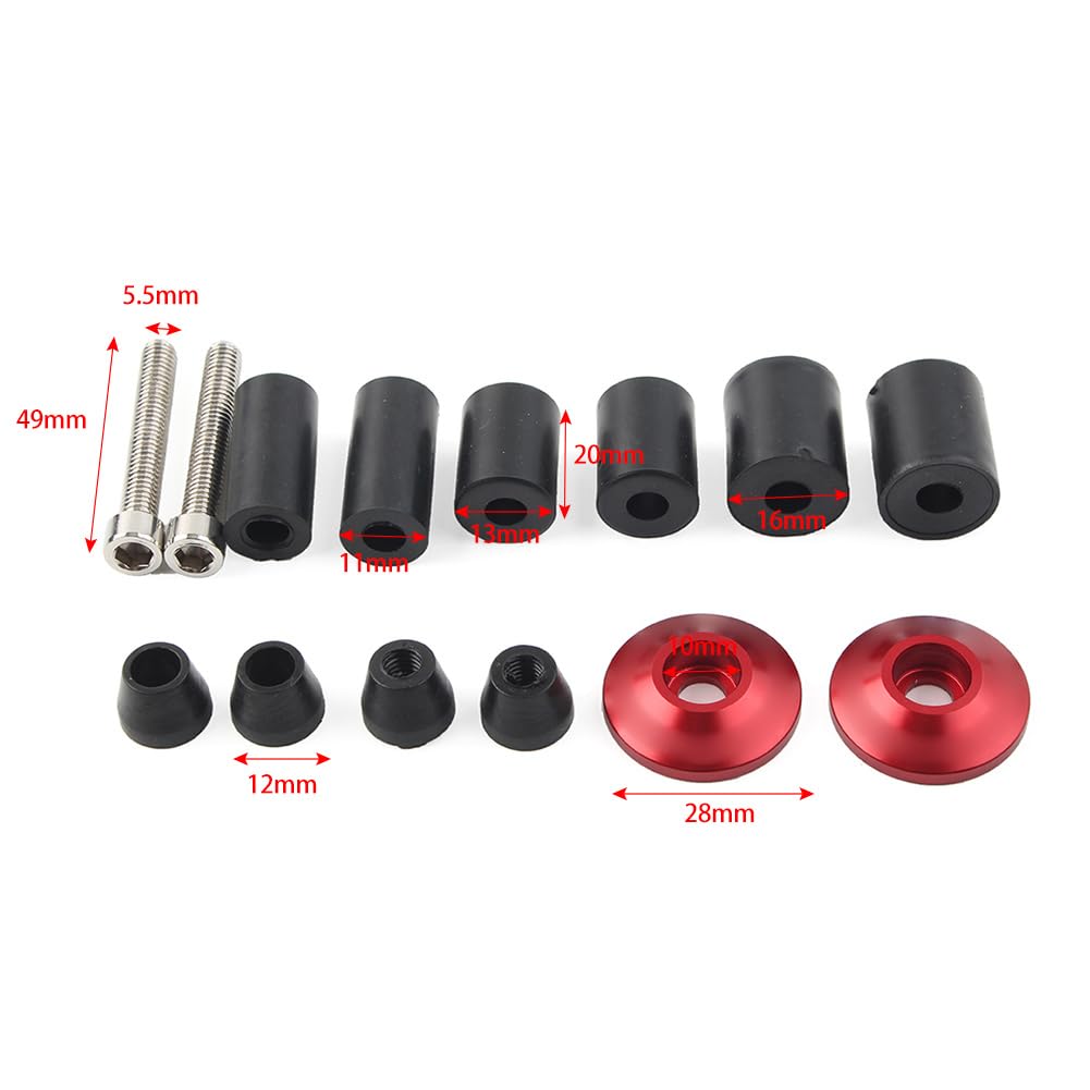 Aluminum Handlebar End Sliders Universal 22mm Motorcycle Handlebar End Caps - 7/8 Inch Aluminum Bar End Plugs In Multiple Colors Motorcycle Bar End Caps 22mm 7/8 Inch - Foto 8