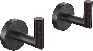 LAKETON Collection, 2 Packs Modern Zinc Robe Towel and Coat Hook, Wall H...