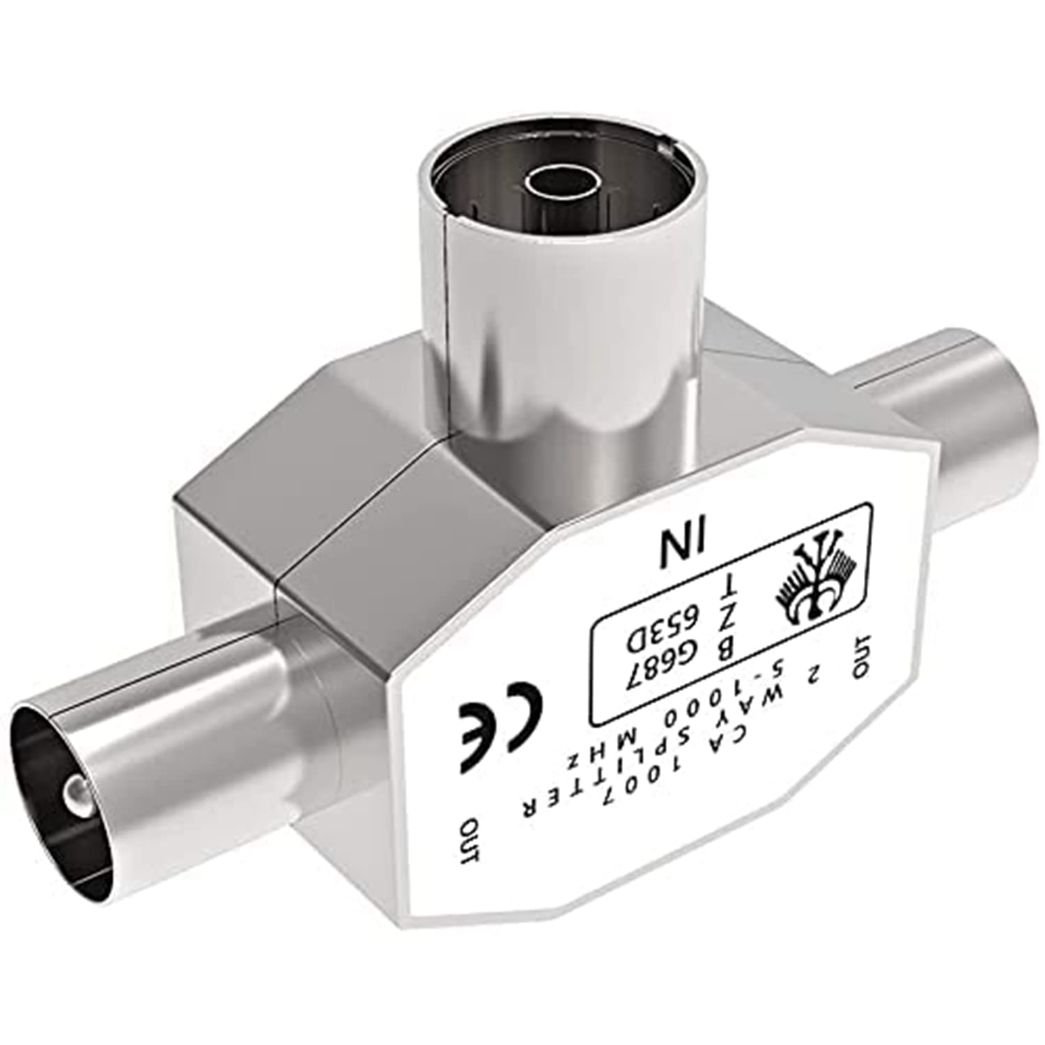 Buy 2 Way TV Coaxial Splitter, Coaxial Antenna Aerial Splitter Adapter