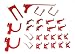 Wall Control KT-200-DLX R Slotted Storage Panel Deluxe Hook Kit, Red