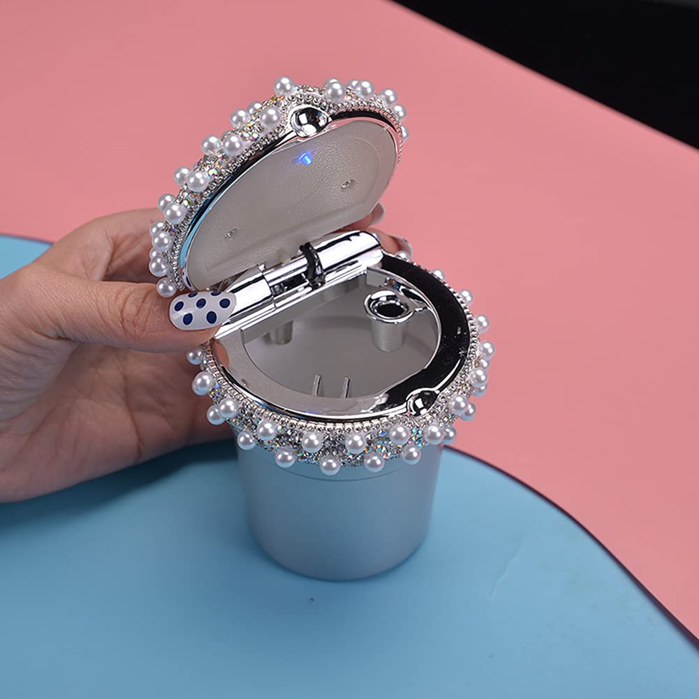 Posacenere Per Auto Bling, Portatile Con Luce A LED Posacenere Per Auto Con Coperchio Accessori Per Auto Da Donna, Per Auto, Casa E Ufficio