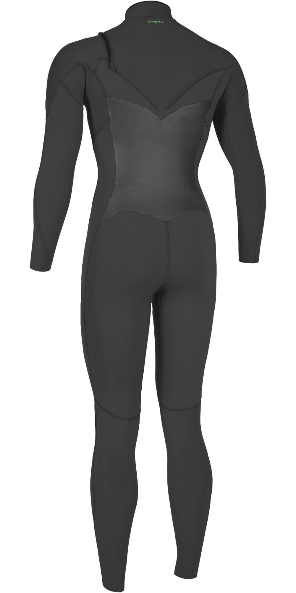 Women's Ninja 3/2mm Chest Zip Full Wetsuit, Black/Black, 4