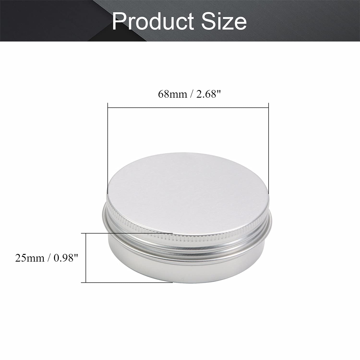10 Boîtes En Aluminium Rondes Avec Couvercle Transparent - 4x4x2,4 Cm - Hermétiques - Pour Café, Thé, Bonbons, Rangement - 6