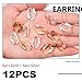 BronaGrand 12 Pieces Earring Clip Backs Clip-on Earring Converter Components Findings with Post for None Pierced Ears,Silver and Gold