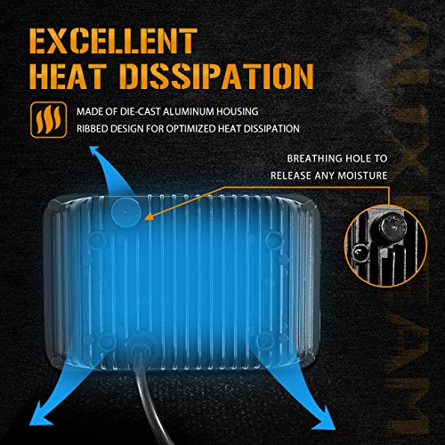 Image of Auxbeam 4x6 LED Headlights DOT Approved Rectangular Headlamps 2PCS Black