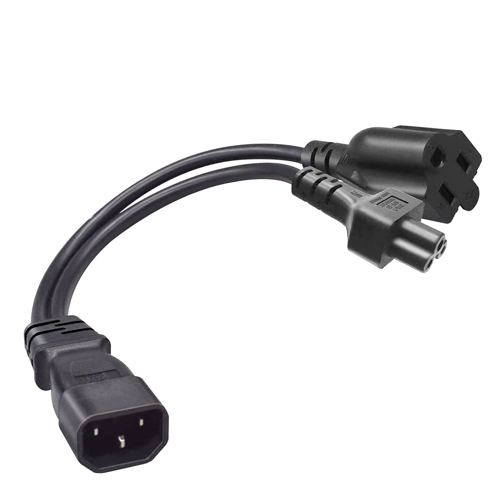 Amazon.com: C14 to C5 + 5-15R Y Splitter Power Plug Cord,Single