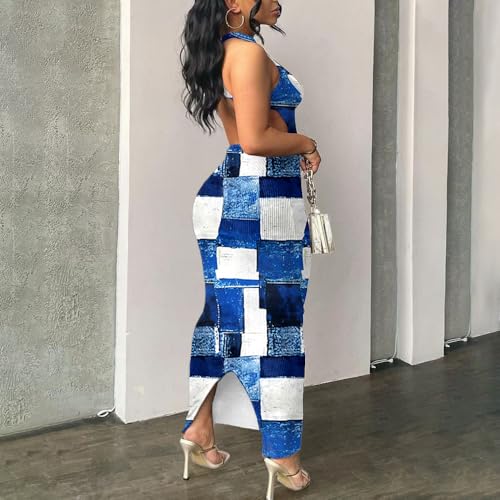 Image of Nimsruc Women Summer Sexy Bodycon Maxi Dress Casual Long Dresses