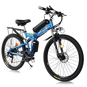 AKEZ Folding Electric Bikes for Adults,26″ Electric Mountain Bikes Bicycle,249W E-Bikes for Men All Terrain with 48V Removable Lithium Battery for Commuting Outdoor Sport Cycling Travel